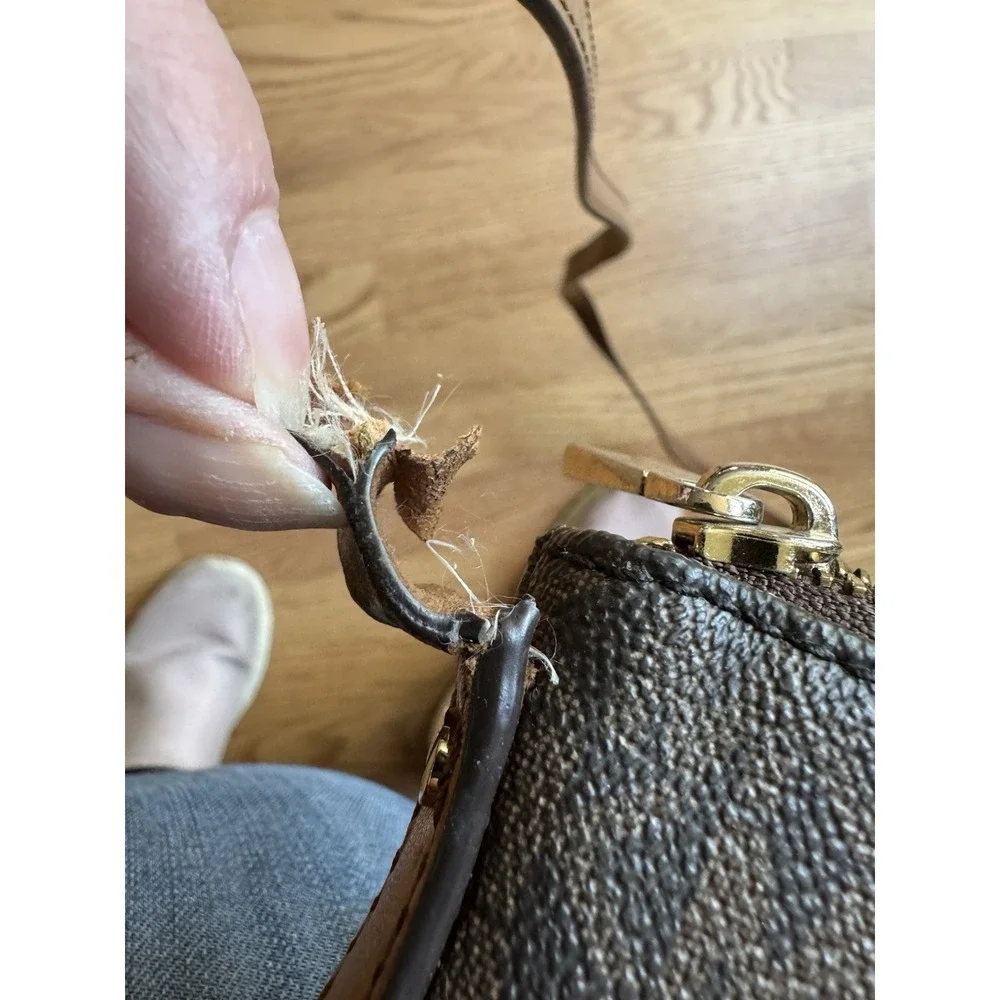 Michael Kors Brown Crossbody Bag with Gold Hardware